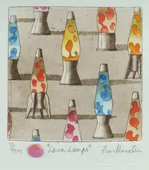 Leon Pericles, Lava Lamps, Coloured Etching 73/99