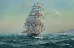 Ian Hansen, Red Jacket (Clipper), Oil or Gouache on Paper