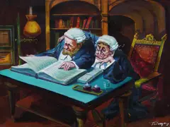 Zoltan Fenyes, Last Pages, Oil on Board