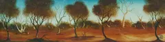 Pro Hart, Landscape New Piplah, 1968, Oil on Board