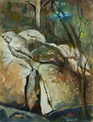 Judy Cassab, Bush Rocks, 1999, Oil on Paper