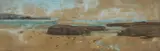 W. Lister Lister, Coastal Scene with Seagulls, W/Clr & Pastel