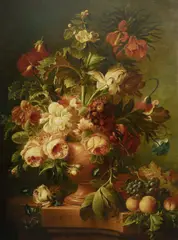 Still Life - Flowers by Cornelis le Mair, Oil on Canvas, sold Jul 2025