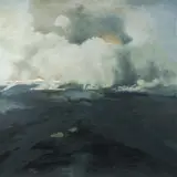 William Rhodes, Grass Fire, Oil on Linen