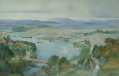 Launceston by Frederick Brier, 1915, W/Clr & Gouache, offered Jul 2025
