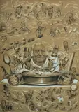 Thomas Midwood, Caricatures of Notable Tasmanians, c.1886, Subjects include Cascade Brewery, Mercury newspaper, Tamania Gas Company, Federation Petition, Hobart Corporation Reserve etc