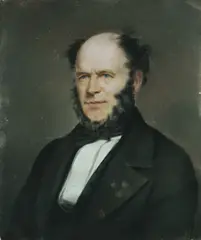 William Paul Dowling, Portrait of a Gentleman, possibly Henry Adams?, Pastel over Photograph on Paper on Canvas