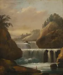 William Buelow Gould, Falls of the Clyde, View of Corri-Linn, Oil on Canvas on Board