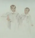 Thomas Griffiths Wainewright, Portrait of Two Boys, Pencil & Wash
