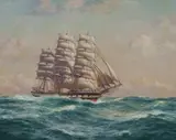 John Charles Allcot, The Sobraon, Oil on Canvas Board