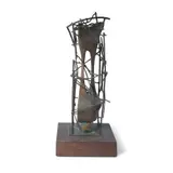 Kenneth Raffe, Untitled Abstract Sculpture in Copper and Wood
