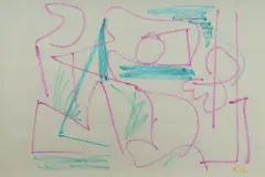Dick Watkins, Untitled, Colour Crayon