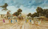 John Guy, The Eumundi Team (QLD c.1890), 1989, Oil on Canvas