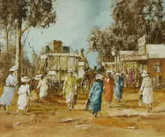 John Guy, Weekly Coach, Woodside, SA, Oil on Canvas on Board