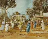 John Guy, Weekly Coach, Woodside, SA, Oil on Canvas on Board