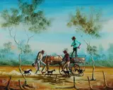 Max Mannix, We Were Just Talking About You, Oil on Board