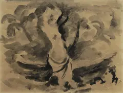 The Monument by Francis Lymburner, Ink & Wash, sold Jul 2025