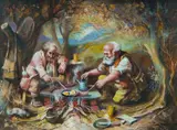 Zoltan Fenyes, Untitled (Bush Breakfast), Oil on Board