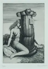 Neil Moore, Soft Column, 1996, Etching 3(?)/45