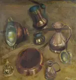 Joshua Smith, Copper and Brass, 1990, Oil on Canvas on Board