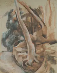 Joshua Smith, Trees and Rocks, Pastel