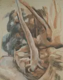 Joshua Smith, Trees and Rocks, Pastel
