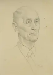 Joshua Smith, Male Portrait, 1968, Pencil