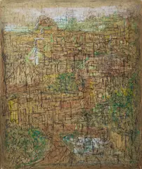 Desiderius Orban, Untitled (Landscape), 1977, Ink & Gouache