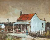 Ric Elliot, Home from a Walk, Oil on Board
