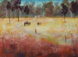 Tony Crago, To Catch a Horse, Oil on Board