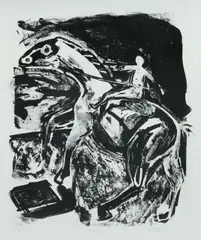 Riding by Yvonne Boag, 1987, Lithograph 2/10, offered Jul 2025