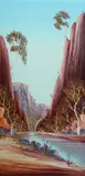 Henk Guth, Central Australian Gorge, Oil on Board