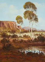 Henk Guth, In the MacDonnell Ranges, near Standley Chasm, 1983, Oil on Canvas