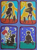 Sally Morgan, Mixed Race Child Taken from Aboriginal Mother, Acrylic on Canvas