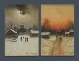 Niels H. Christiansen, (2), Oil on Board (2)