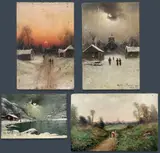 (4) by Niels H. Christiansen, Oil on Board (4), offered Jul 2025