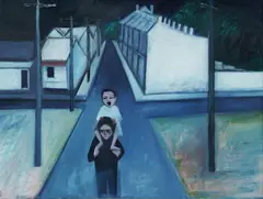 Robert Dickerson, Pick a Back, c.1960s, Oil on Board