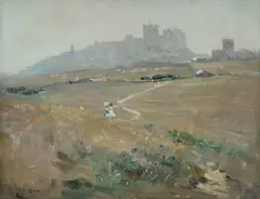 Arthur Streeton, Bamburgh Castle, 1908, Oil on Canvas