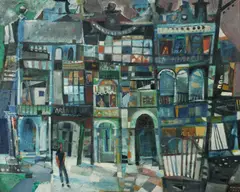 Michael Kmit, Potts Point, 1953, Oil on Canvas on Board