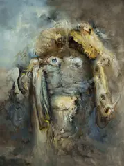 A Signal from the Abyss by James Gleeson, 2005, Oil on Canvas, sold May 2025