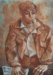 The Recorder Player by Donald Friend, Oil on Board, offered May 2025