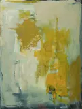 Margo Lewers, Two Yellows, Oil on Board
