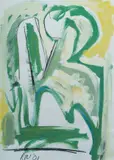 Dick Watkins, Untitled, 2001, Acrylic & Charcoal on Paper