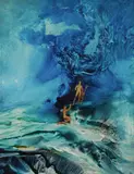 James Gleeson, Theseus and Poseidon, Oil on Board