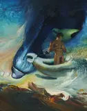 James Gleeson, Greek Myth, Oil on Board