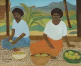 Ray Crooke, Island Women, Oil on Linen