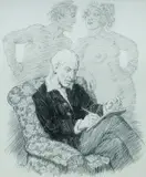 Norman Lindsay, Self Portrait (Scribbling of an Idle Mind)
