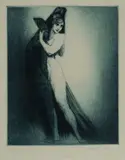 Norman Lindsay, The Mantilla, 1925, Drypoint & Etching 29/35