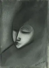 Untitled by Robert Dickerson, Charcoal, sold May 2025