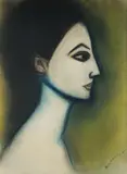 Robert Dickerson, Profile of a Woman, c.1970s, Pastel